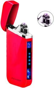 img 4 attached to Dual Arc Lighter Plasma Flameless Lighters - USB Rechargeable 🔥 & Windproof Lighter for Camping, Fire, Hunting, and Outdoor Activities - Red
