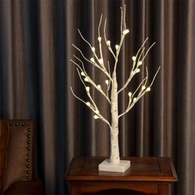 img 2 attached to 🌳 Vanthylit Pre-lit 2FT 24LED Birch Table Tree Lights with Timer - LED Bonsai Tree Centerpiece Decoration Table Lamp for Home, Wedding, and Holiday