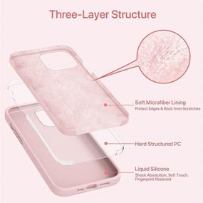 img 1 attached to 📱 Miracase iPhone 13 Pro Case 6.1 inch(2021), Soft Liquid Silicone Gel Rubber Shockproof Cover Case in Sand Pink - Full Body Protection