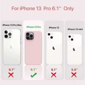 img 3 attached to 📱 Miracase iPhone 13 Pro Case 6.1 inch(2021), Soft Liquid Silicone Gel Rubber Shockproof Cover Case in Sand Pink - Full Body Protection