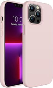 img 4 attached to 📱 Miracase iPhone 13 Pro Case 6.1 inch(2021), Soft Liquid Silicone Gel Rubber Shockproof Cover Case in Sand Pink - Full Body Protection