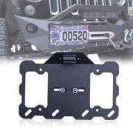 🚗 yzona plate relocation bracket holder: enhanced led light license plate frame mount for jeep wrangler cj yj tj jk jku jl and gladiator jt truck logo