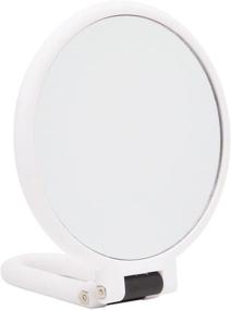 img 4 attached to 🔍 White Handheld Makeup Mirror with 1/10x Magnification (5.5-inch)