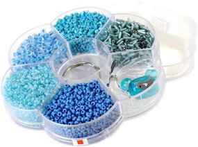 img 3 attached to 🐠 Linpeng Jewelry Making DIY Beads Set: Dive into Ocean Blue Creations