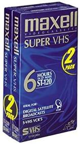 img 3 attached to Maxell 202821 Video VHS XRS T120 (Black, 🎥 2-Pack) - High-Quality Video Recording at an Unbeatable Value