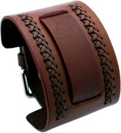 ⌚ nemesis nw b brown leather wrist watch: stylish timepiece for men logo