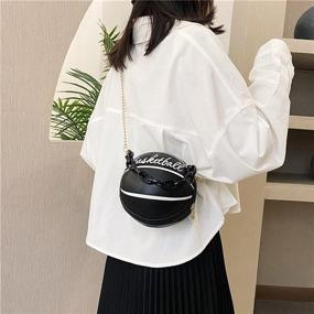img 1 attached to Basketball Shoulder Leather Handbag Black2 Women's Handbags & Wallets for Satchels