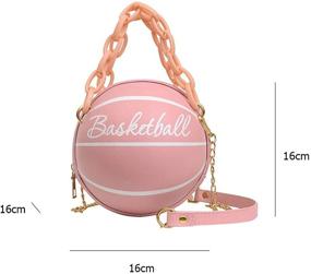 img 4 attached to Basketball Shoulder Leather Handbag Black2 Women's Handbags & Wallets for Satchels