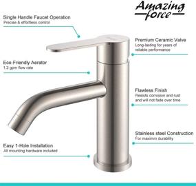 img 1 attached to 💦 Discover the Marvel of AMAZING FORCE Bathroom Faucet Brushed: Unbeatable Elegance and Design