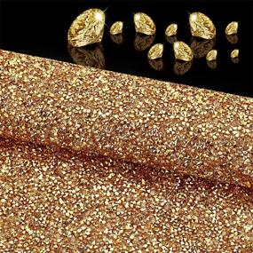 img 1 attached to 📦 BENECREAT 9.5"x15.5" Self-Adhesive Gold Diamond Resin Rhinestones Sheet for Crafts, Gift and Phone Decoration, Event Embellishments