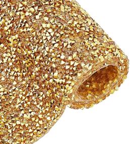 img 4 attached to 📦 BENECREAT 9.5"x15.5" Self-Adhesive Gold Diamond Resin Rhinestones Sheet for Crafts, Gift and Phone Decoration, Event Embellishments