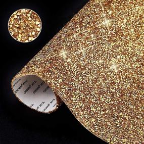 img 2 attached to 📦 BENECREAT 9.5"x15.5" Self-Adhesive Gold Diamond Resin Rhinestones Sheet for Crafts, Gift and Phone Decoration, Event Embellishments