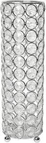 img 4 attached to 💐 Elegant Designs HG1011-CHR Elipse Crystal Flower Candleholder/Vase - Wedding Centerpiece, 10.25 Inch, Chrome Decorative Candle Holder