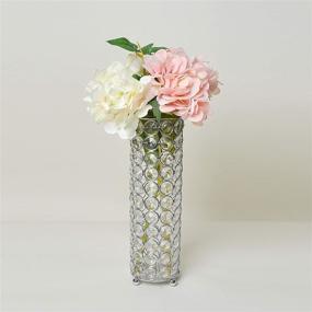img 1 attached to 💐 Elegant Designs HG1011-CHR Elipse Crystal Flower Candleholder/Vase - Wedding Centerpiece, 10.25 Inch, Chrome Decorative Candle Holder
