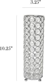img 3 attached to 💐 Elegant Designs HG1011-CHR Elipse Crystal Flower Candleholder/Vase - Wedding Centerpiece, 10.25 Inch, Chrome Decorative Candle Holder