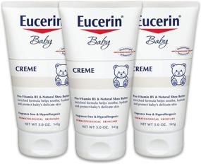 img 3 attached to 👶 Bundle Deal: Eucerin Baby Cream - Pack of 3, Hypoallergenic & Fragrance-Free, Gentle Everyday Lotion for Sensitive Skin - 5 oz.