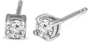 img 4 attached to 💎 1/6-4 Carat 14K White Gold Lab Grown Diamond Stud Earrings - IGI Certified Round Shape - Push Back Prong Setting - Friendly Diamonds