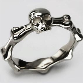 img 2 attached to Stainless Steel Skull Biker Ring