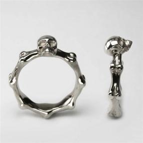 img 1 attached to Stainless Steel Skull Biker Ring