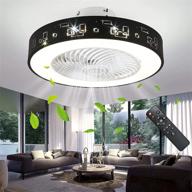 🌀 iyunxi 72w low profile ceiling fan with lights, remote & 7 blades - smart flush mount, dimmable & 3-speed wind - modern bedroom & kitchen black fan логотип