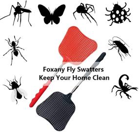 img 3 attached to 🪰 Foxany Telescopic Fly Swatters - Durable Plastic Fly Swatter Heavy Duty Set with Stainless Steel Handle - Ideal for Indoor, Outdoor, Classroom, and Office Use (Pack of 5)