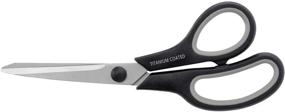 img 4 attached to 🔪 Multipurpose Titanium Coated Scissors: 8" Sturdy & Sharp, Comfort-Grip Handles - Right/Left Handed for Office, Home, School, Sewing, Fabric, Crafts - Black