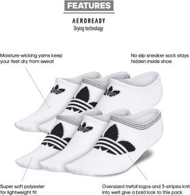 img 3 attached to 🧦 adidas Originals Women's Trefoil Superlite Super No Show Socks (Pack of 6)