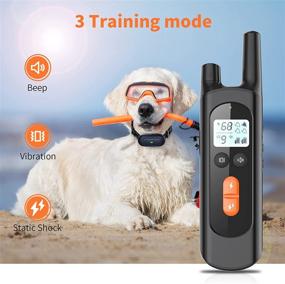 img 3 attached to 🐶 Waterproof Rechargeable Dog Training Collar - 2600Ft Remote Range, Vibration, Beep, Shock Modes, Adjustable Levels - Complete Dog Training Set