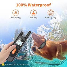 img 2 attached to 🐶 Waterproof Rechargeable Dog Training Collar - 2600Ft Remote Range, Vibration, Beep, Shock Modes, Adjustable Levels - Complete Dog Training Set