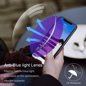 img 3 attached to Enhanced UV Protection: Photochromic Sunglasses Blue Light Blocking Glasses for Women and Men - Anti Glare, Gaming Eyewear