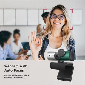 img 3 attached to 🎥 1080p AutoFocus Webcam with Stereo Microphone, Privacy Cover, FHD USB Web Camera – Live Streaming Compatible with Skype, Zoom, FaceTime, Hangouts – PC/Mac/Laptop/MacBook