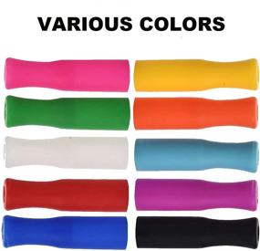 img 2 attached to 🥤 100 pcs Reusable Silicone Straw Tips - Various Colors, Food Grade Covers Individually Wrapped - Perfect Fit for 1/4 inch Wide Stainless Steel Straws