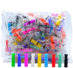 img 4 attached to 🥤 100 pcs Reusable Silicone Straw Tips - Various Colors, Food Grade Covers Individually Wrapped - Perfect Fit for 1/4 inch Wide Stainless Steel Straws