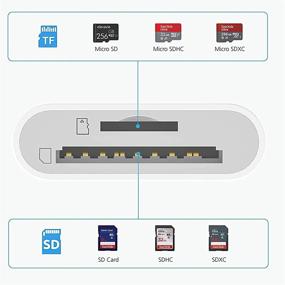 img 3 attached to 🍎 Apple MFi Certified 2 Pack-Lightning to SD Card Camera Reader Adapter - Dual Card Slot Memory Card Reader for iPhone 12/SE/iPad - Trail Camera Viewer - Portable Micro SD Card Reader with SD+TF Card Support