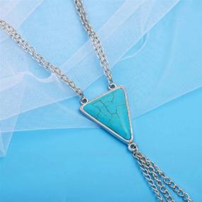 img 1 attached to Edary Beach Turquoise Silver Jewelry