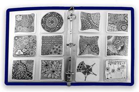 img 1 attached to 🗂️ Convenient Organization: Zentangle Tiles Storage Pages - 6 Pocket Top Loading for 3-Ring Binders - Hold 240 Tiles, 20 Per Pack