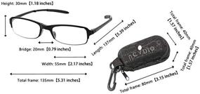 img 3 attached to 👓 High Definition Aspheric Resin Folding Reading Glasses - Fashionable, Compact Unisex Eyewear with Belt Loop Case in Black and Brown