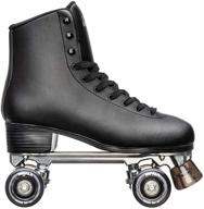 👟 impala quad skate: stylish black rollerskates for big kids and adults (us men's 6, women's 8) m logo