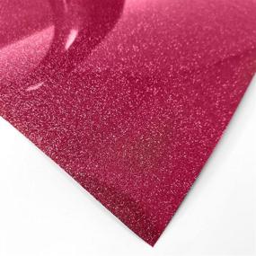 img 2 attached to 🎀 V2 Pro Hyper Pink Glitter Heat Transfer Film HTV - High Quality and Durable - 10 Inches x 36 Inches