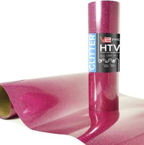 img 4 attached to 🎀 V2 Pro Hyper Pink Glitter Heat Transfer Film HTV - High Quality and Durable - 10 Inches x 36 Inches