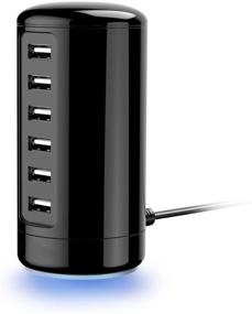 img 4 attached to 🔌 Efficient 6-Port Black USB Charger for iPhone, iPad, Android, and More