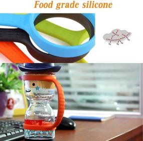 img 1 attached to STKYGOOD Soft Water Bottle Strap - Set of 4, Running Water Bottle Handheld with Silicone Carrier