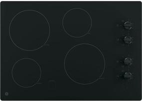 img 4 attached to 🔥 GE JP3030DJBB 30 Inch Smoothtop Electric Cooktop: Powerful 4 Radiant Elements, Knob Controls, Keep Warm Melt Setting, Black