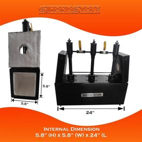 img 2 attached to 🔥 Rectangular Triple Burner Propane Forge - 2600F Rated for Knifemaking, Blacksmithing, Farrier & Bladesmithing - Portable with Two Side Doors