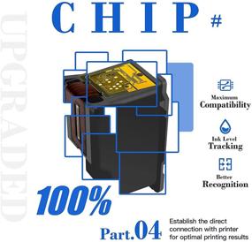 img 1 attached to 🖨️ ZepmTek Remanufactured HP 65XL Ink Cartridge Replacement for Envy & DeskJet Printers - Pack of 2 Black Cartridges