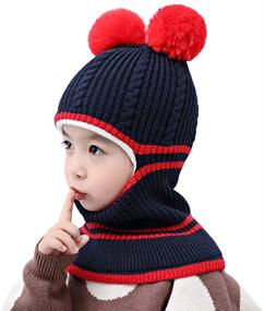 img 1 attached to 🐻 Kacota Winter Knitted Earflap Bear - Pink Boys' Accessories for Cold Weather