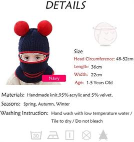 img 3 attached to 🐻 Kacota Winter Knitted Earflap Bear - Pink Boys' Accessories for Cold Weather