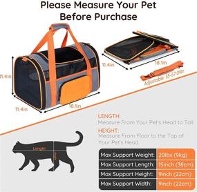 img 1 attached to CatRomance Airline Approved Cat Carrier Bag - Collapsible and Washable Soft-Sided Pet Travel Carrier for Cats, Small Dogs, and Small Pets