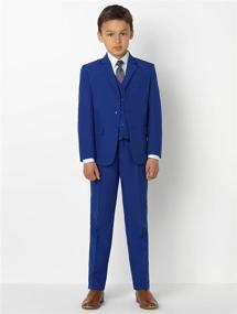 img 2 attached to Enhance Your Little Gentleman's Style with the Shiny Penny Boys Formal 5 Piece Suit Set Including Shirt & Vest