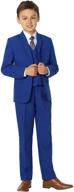 enhance your little gentleman's style with the shiny penny boys formal 5 piece suit set including shirt & vest logo